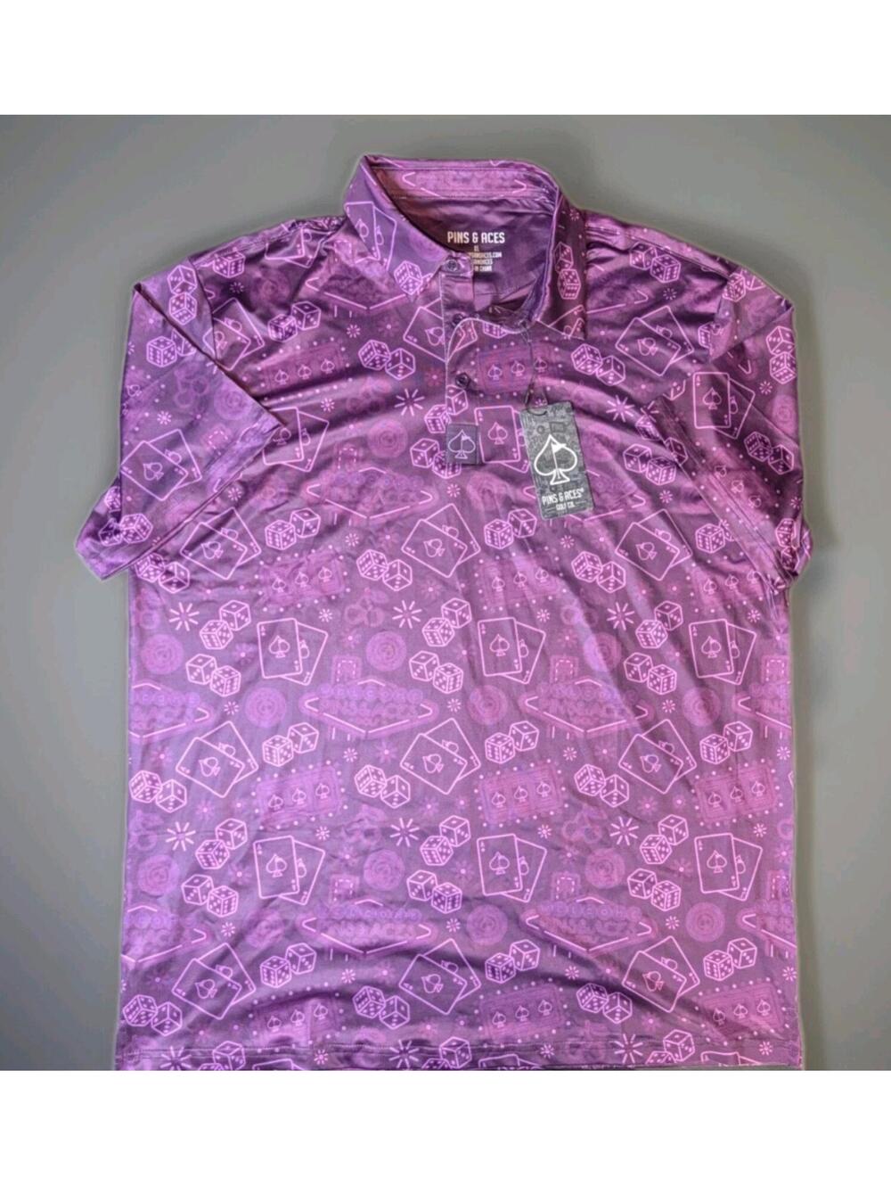 Pins & Aces Big Ace Men's Polo XL